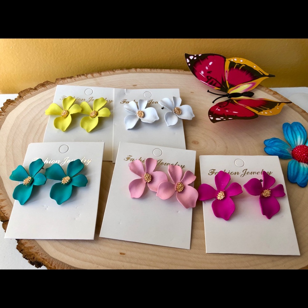 Handmade Colorful florist earrings